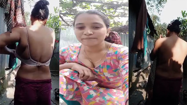 Hot Figure Sexy Village Bhabhi – Bathing Latest XXX Video