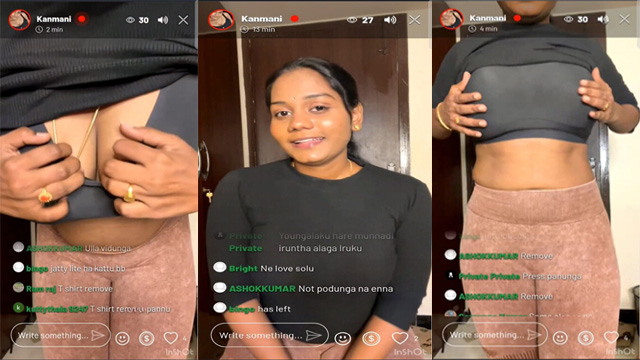 Kanmani Paid Nude Live