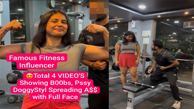 Famous Hot Fitness Model  Latest Trending – Viral Showing Boobs Pussy & Doggy Styl Spreading her Ass