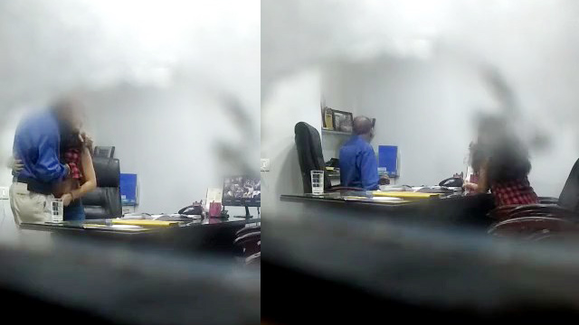 Delhi Office Scandal Hidden Cam Record Boss Affiar with PS