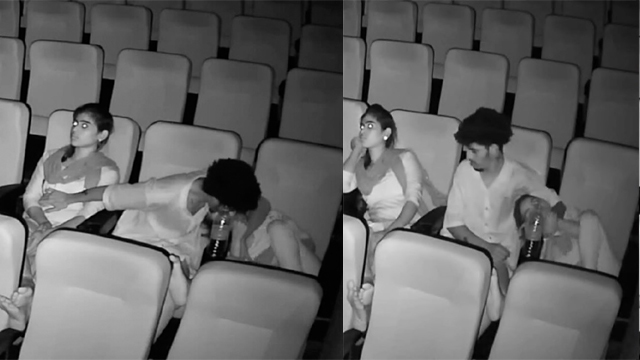 Threesome Horror Romance Viral On Cinema Hall CCTV Cam Record