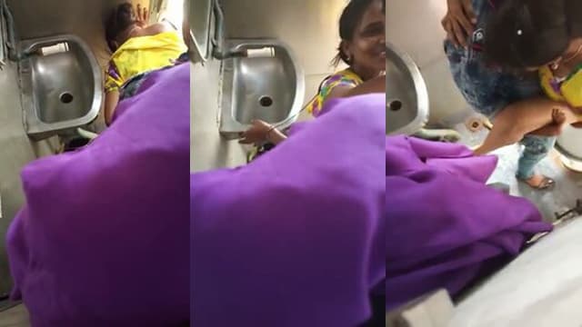 Indian Village Couple – Train Toilet Sex MMS Viral